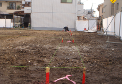 01.遣り方・杭芯出し